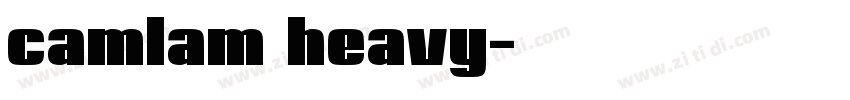 camlam heavy字体转换